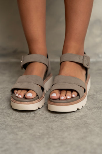 Jovie Platform Sandals in Taupe