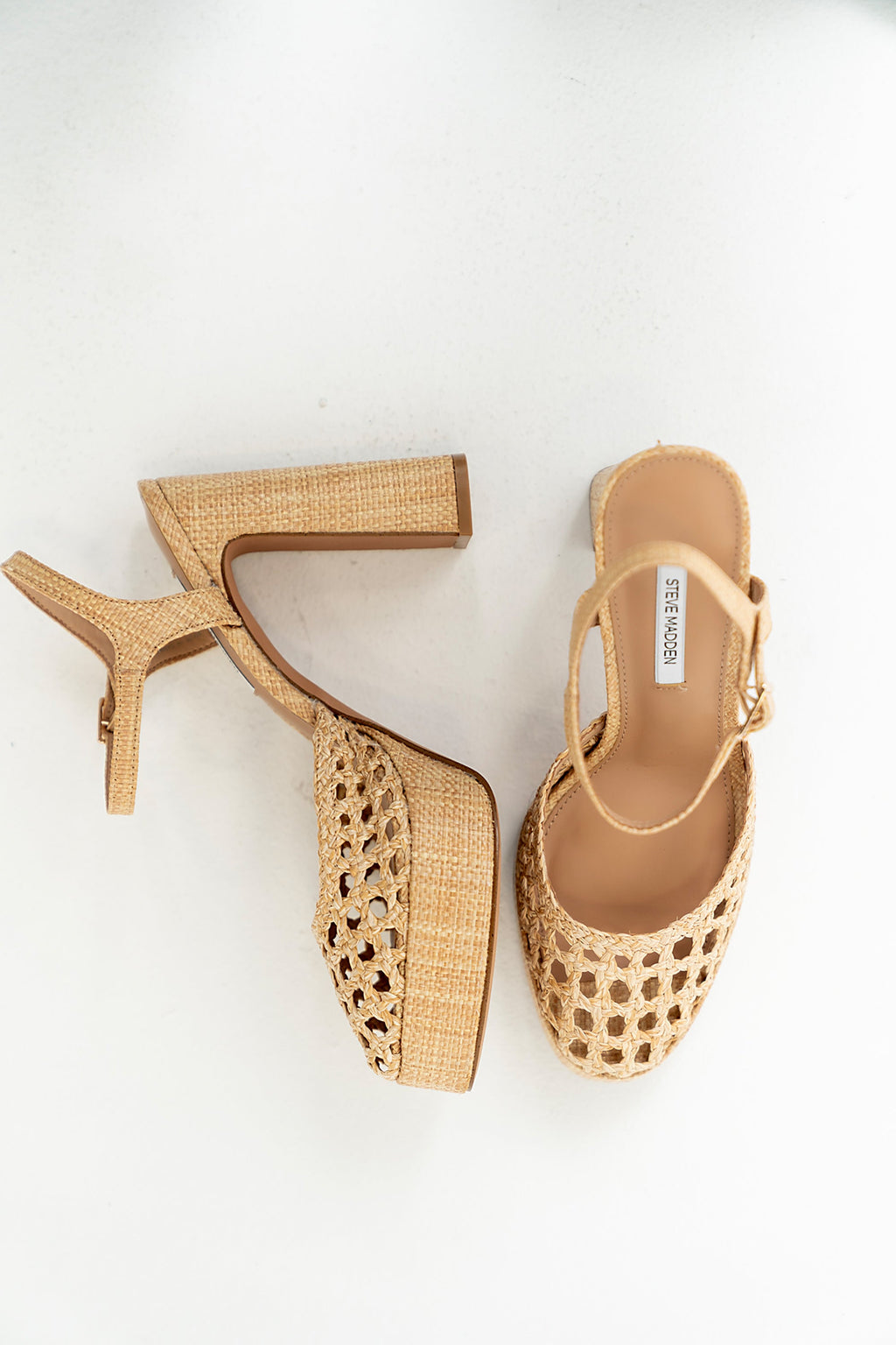 Steve Madden Lexie Raffia Platform Heel