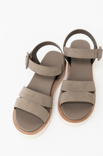 Jovie Platform Sandals in Taupe