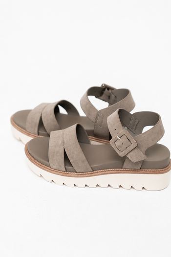 Jovie Platform Sandals in Taupe
