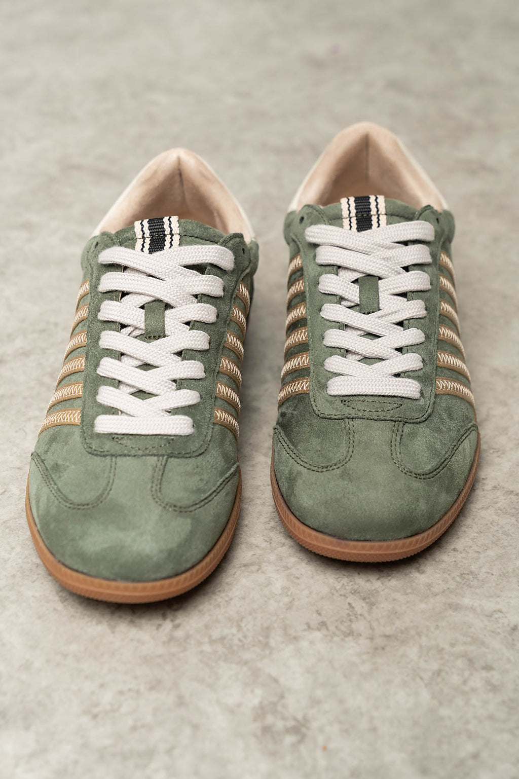 Stevie Striped Sneaker in Green