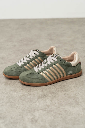 Stevie Striped Sneaker in Green