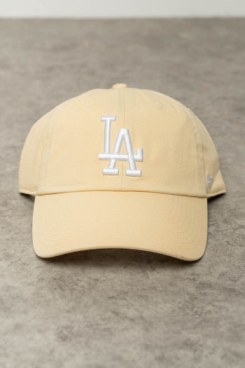 Los Angeles Dodgers Baseball Cap in Butter Yellow