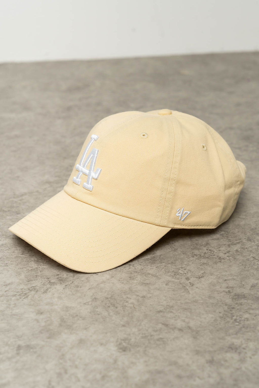 Los Angeles Dodgers Baseball Cap in Butter Yellow