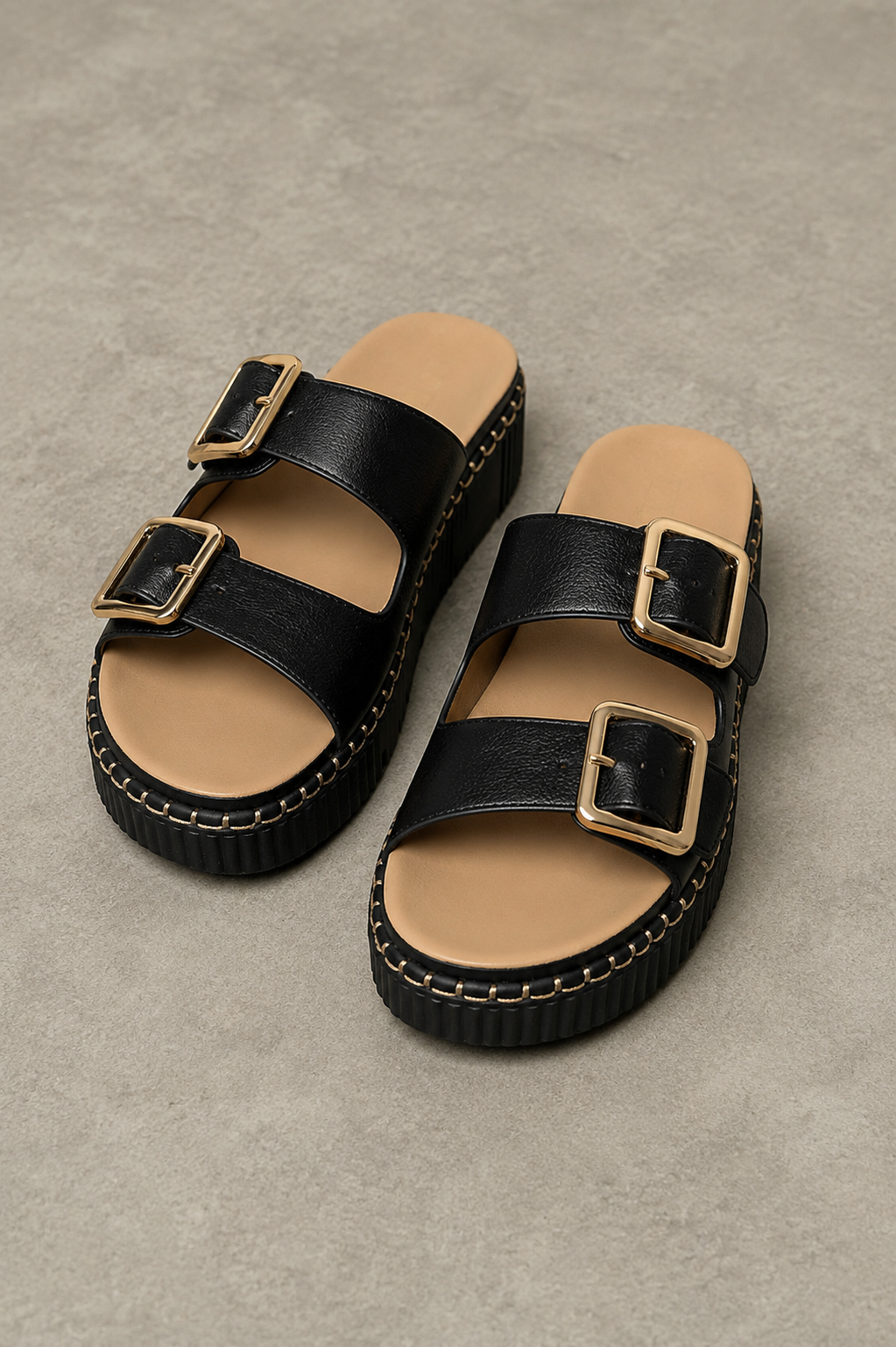 Jacinta Platform Sandal in Black