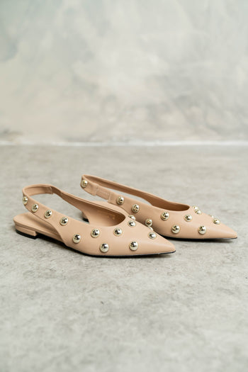 Arizona Slingback Flat in Nude
