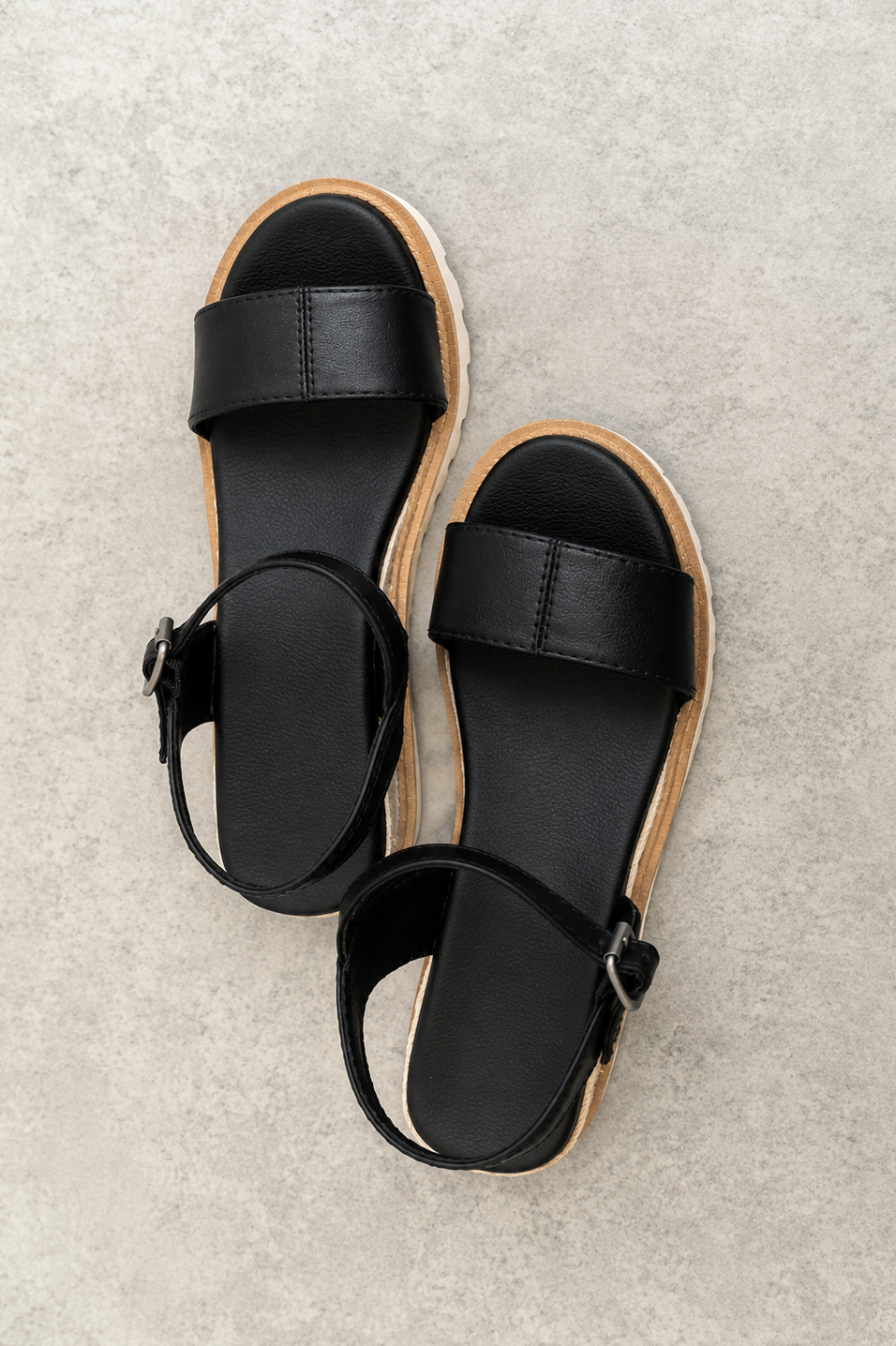 Ophidia Wedge Sandal in Black