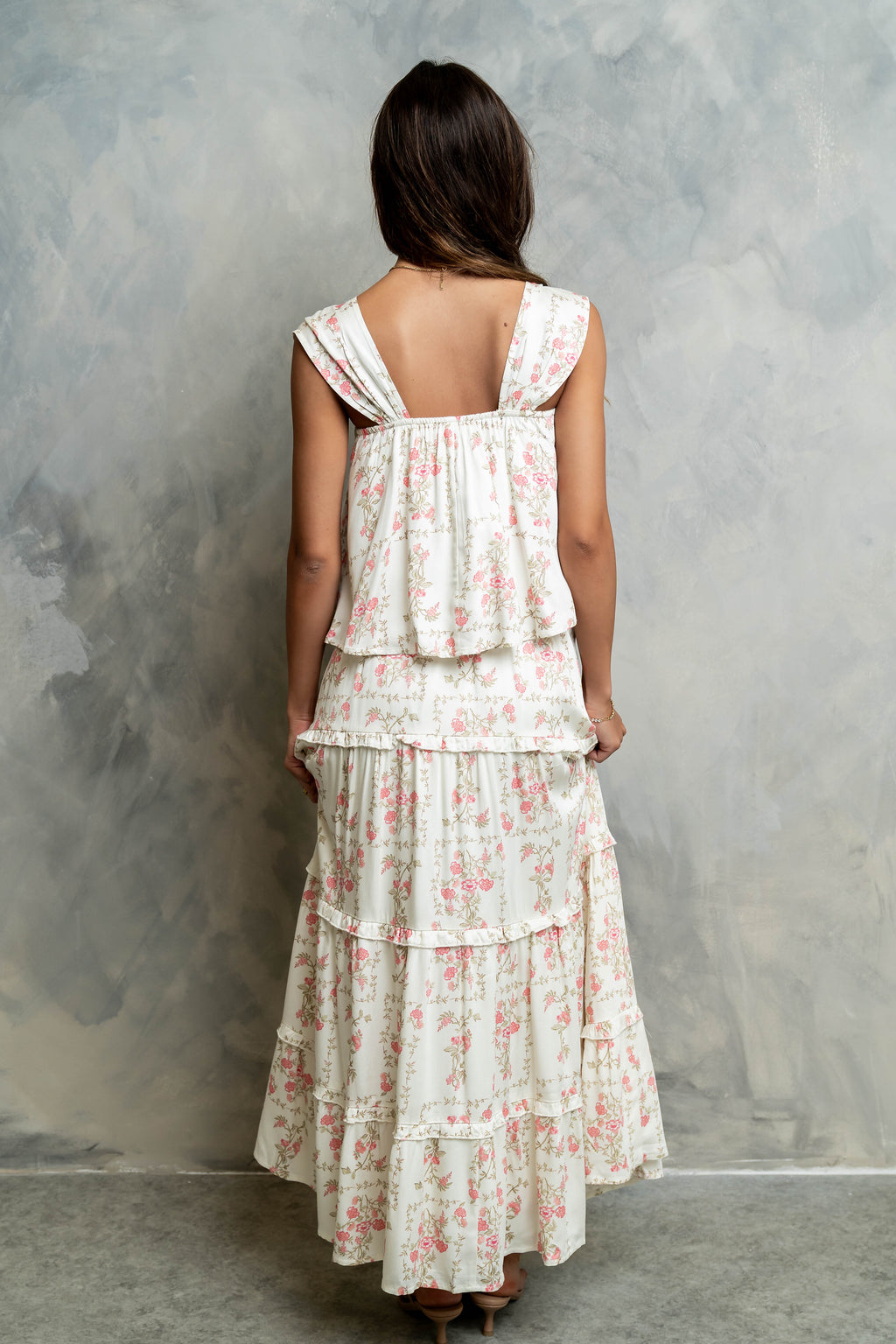 Maya Floral Tiered Maxi Skirt
