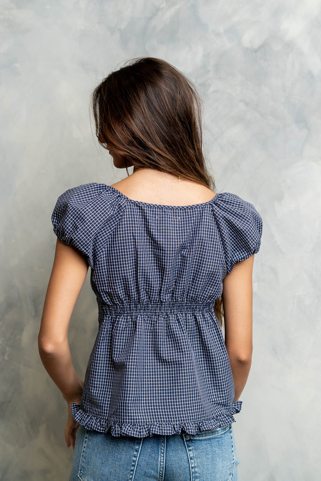 Barbara Plaid Blouse