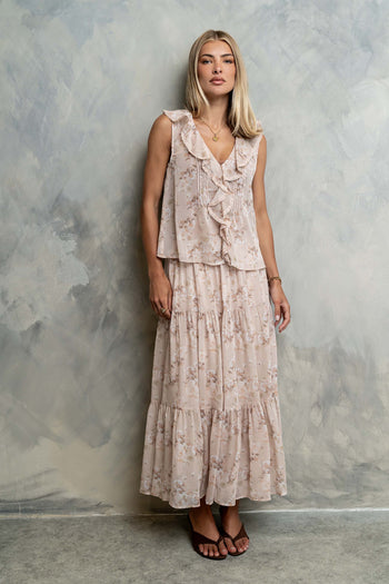 Jelene Floral Ruffle Tank