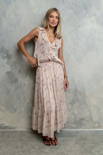 Jelene Floral Ruffle Tank