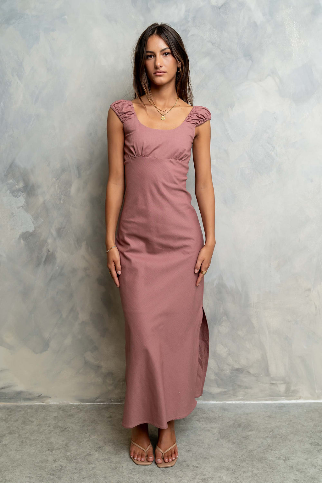 mauve maxi dress casual Dusty Mauve Maxi Dress - Tiered Dress - Maxi Dress