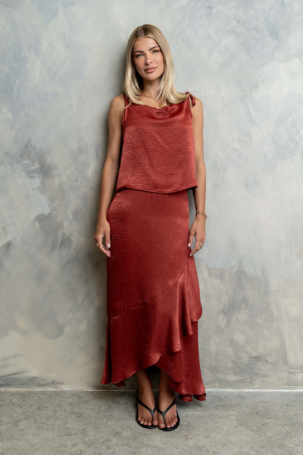 Jamey Satin Tank Top