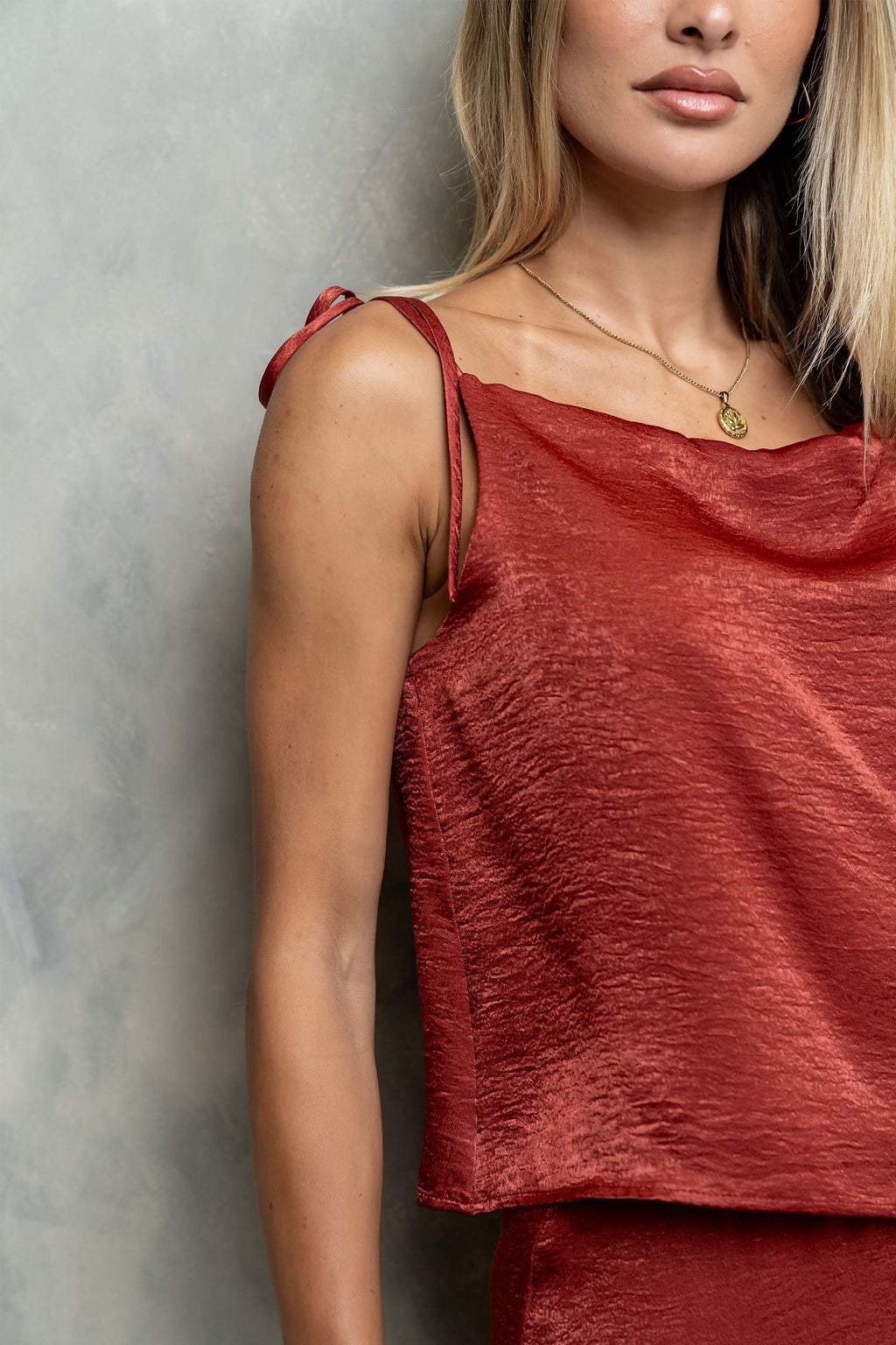 Jamey Satin Tank Top