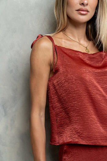 Jamey Satin Tank Top