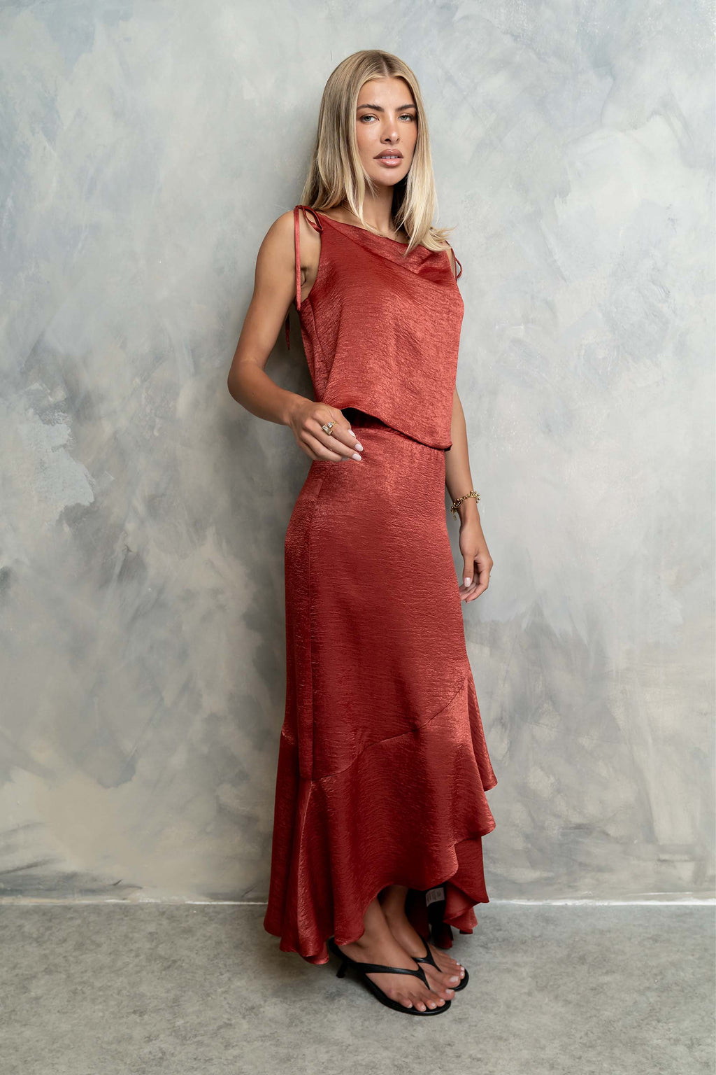 Jamey Satin Tank Top