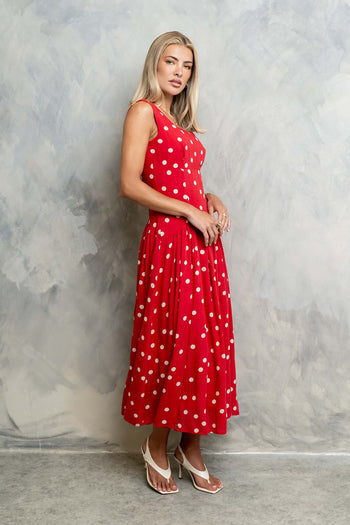 Dacey Polka Dot Midi Dress