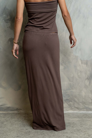 Marsha Maxi Skirt in Brown