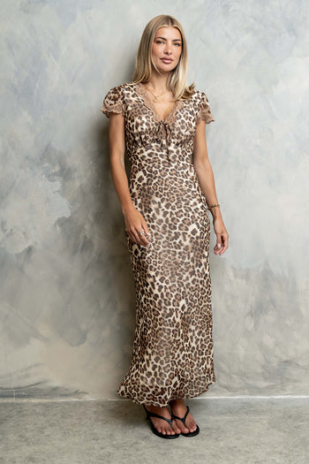 PREORDER - Tatiana Leopard Midi Dress