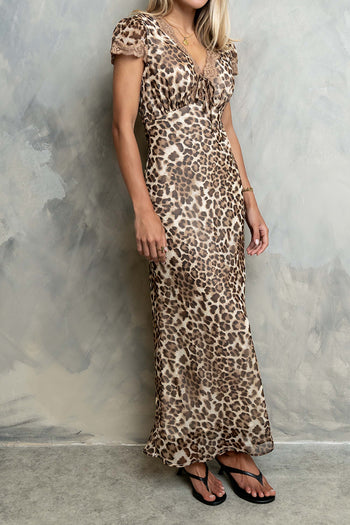 PREORDER - Tatiana Leopard Midi Dress