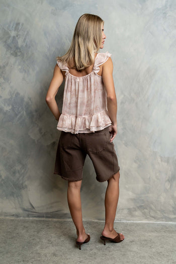 Jonie Sheer Ruffle Top