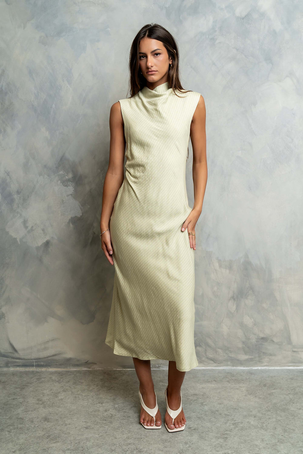 Shay Midi Dress in Green
