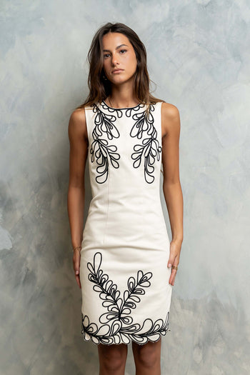 Jovie Embroidered Mini Dress