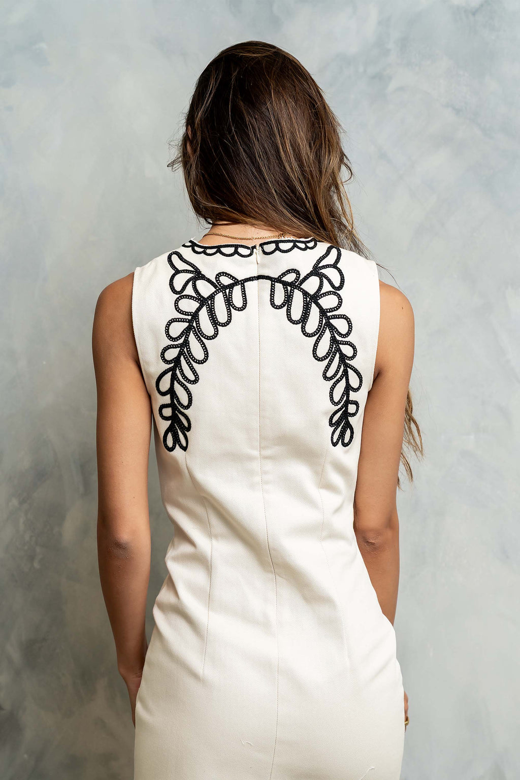 Jovie Embroidered Mini Dress