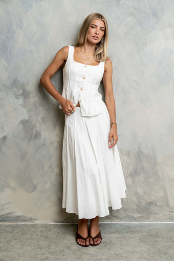 Cadence Tank Top in White