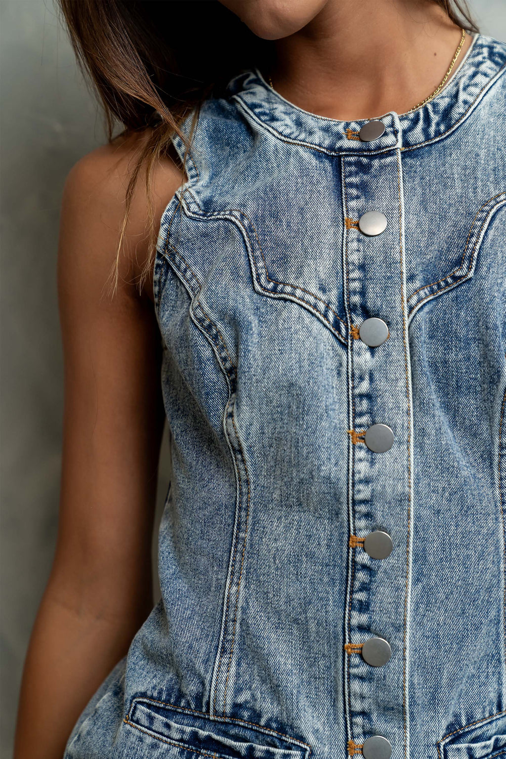 Kamdyn Button Down Denim Dress