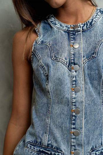 Kamdyn Button Down Denim Dress