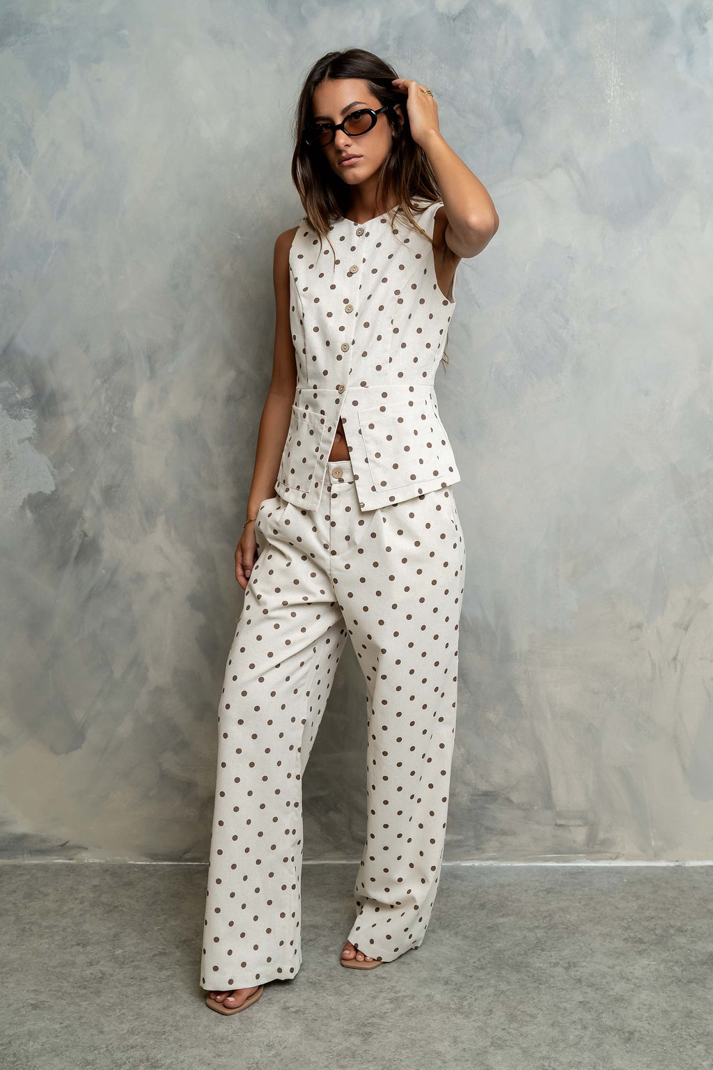 Natasha Polka Dot Vest