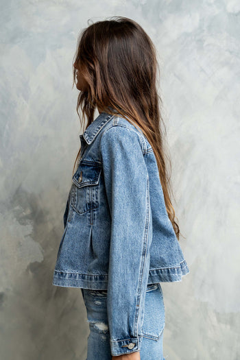 Riley Peplum Denim Jacket