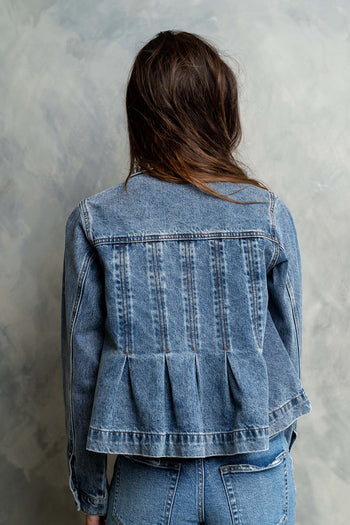 Riley Peplum Denim Jacket