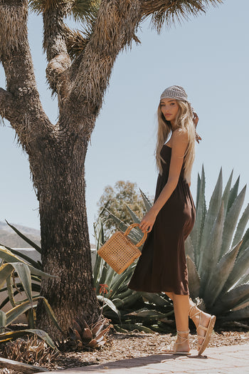 Reese Maxi Skirt in Brown