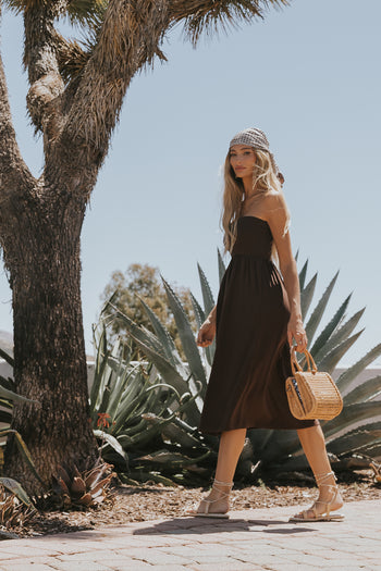 Reese Maxi Skirt in Brown