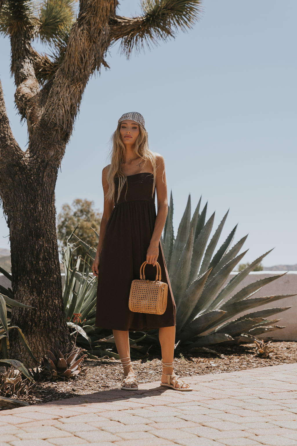Reese Maxi Skirt in Brown