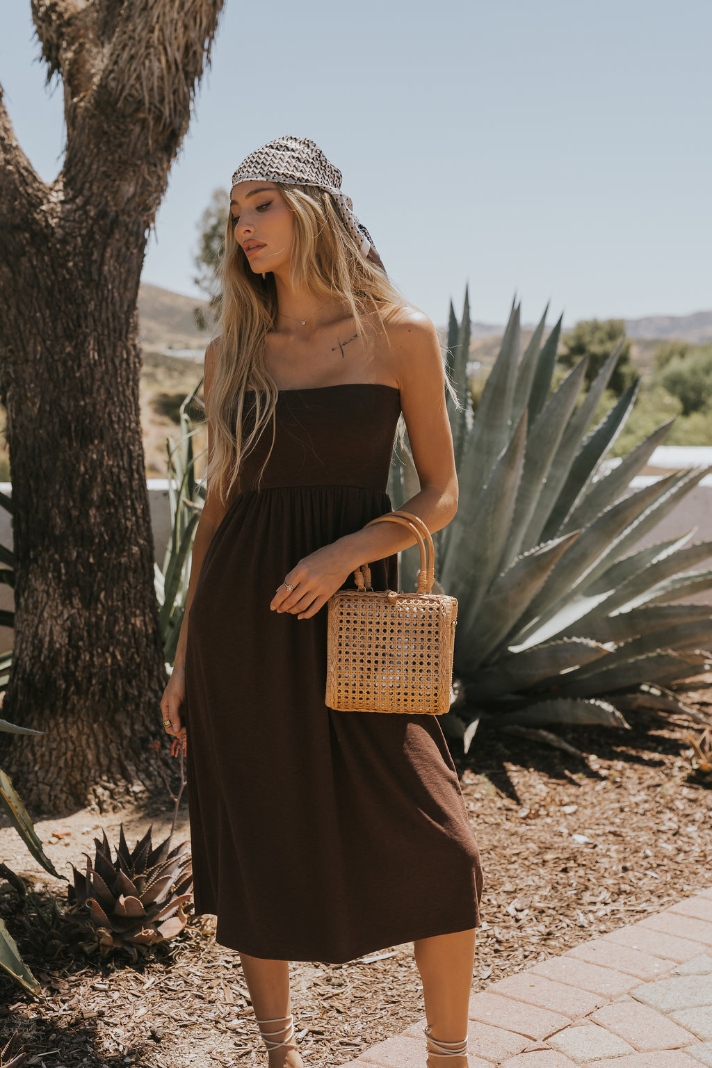 Reese Maxi Skirt in Brown