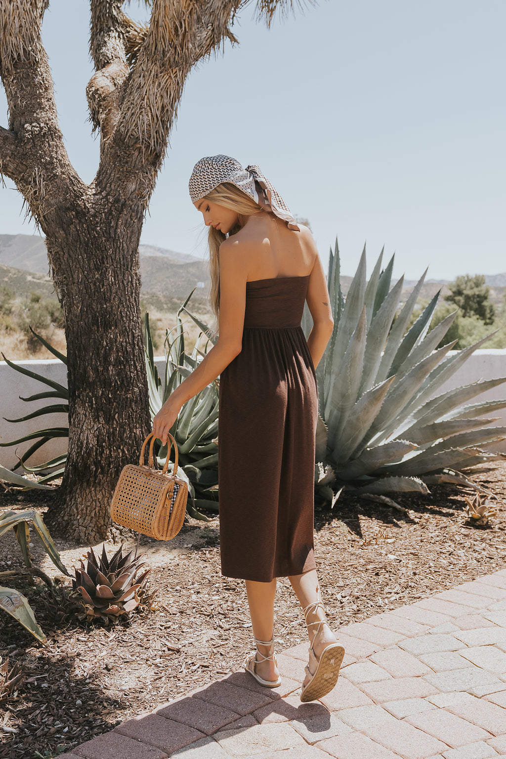 Reese Maxi Skirt in Brown