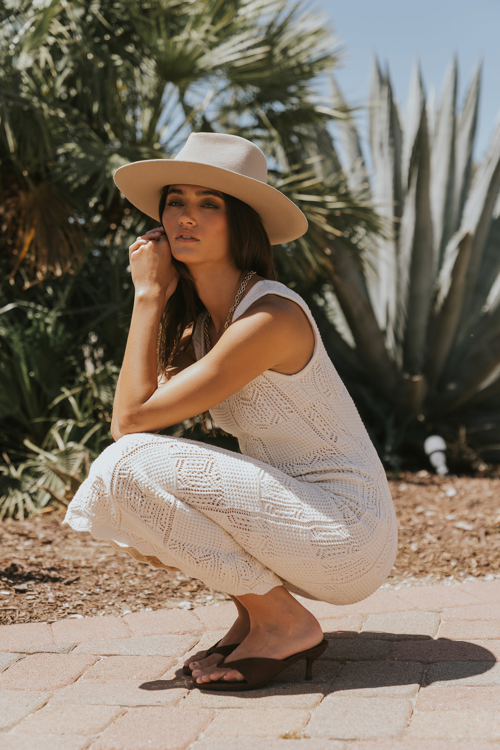 Melly Crochet Maxi Dress