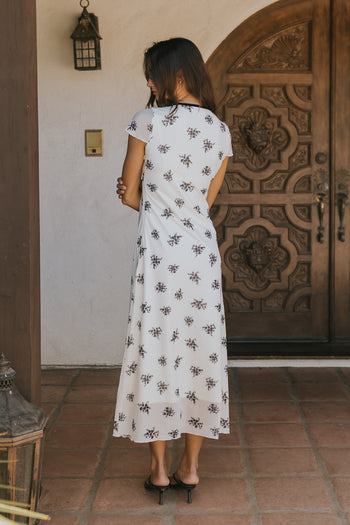 Neo Mesh Maxi Dress in Ivory