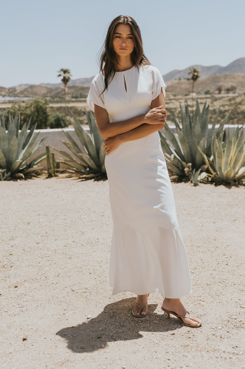 Malia Maxi Dress in Off White