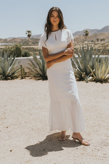 Malia Maxi Dress in Off White