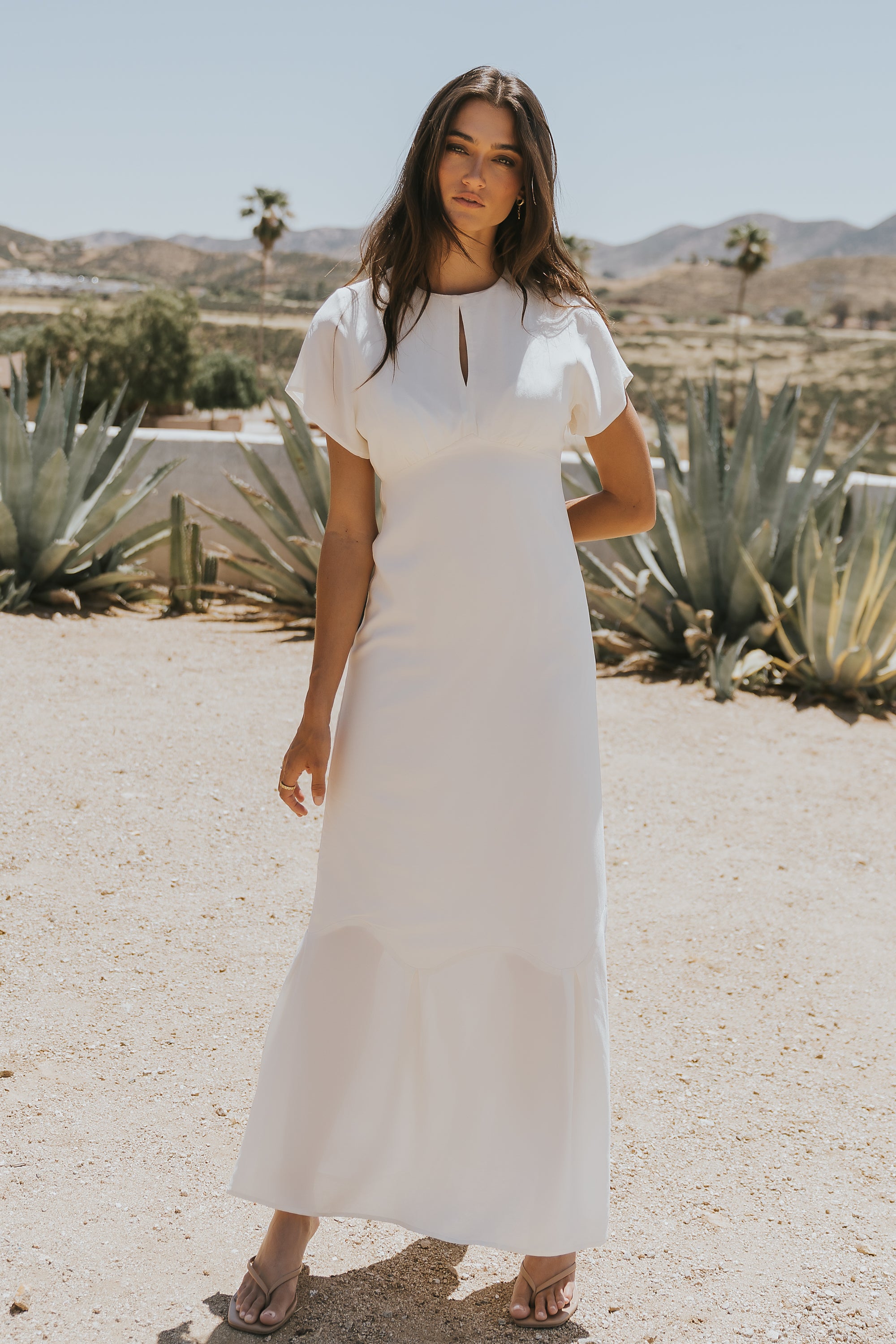 Malia Maxi Dress in Off White XL / Off White