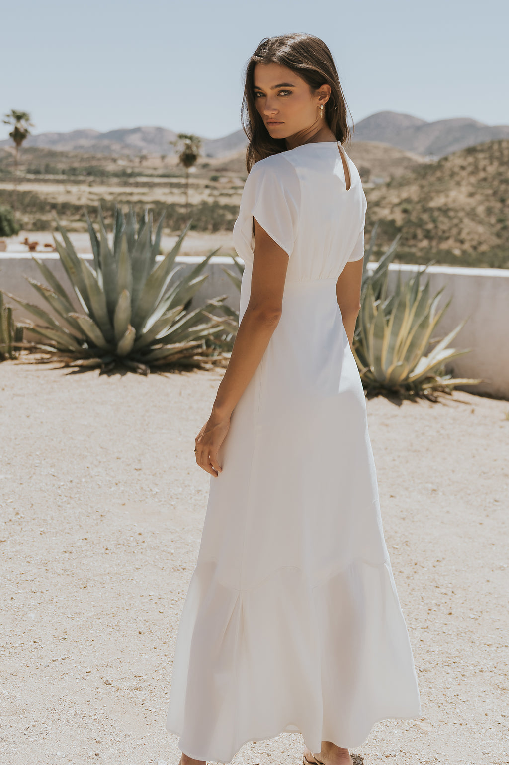 Malia Maxi Dress in Off White