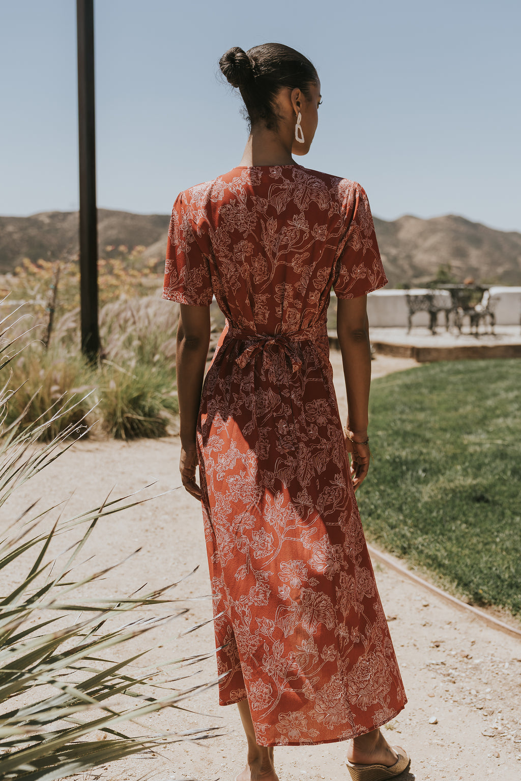 Lorie Maxi Dress in Rust