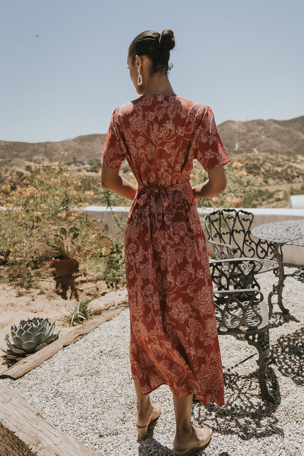 Lorie Maxi Dress in Rust