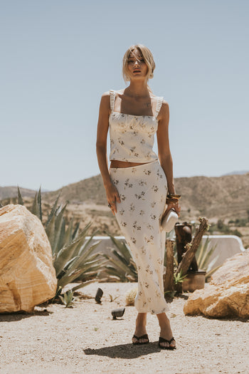 Paulette Floral Satin Tank