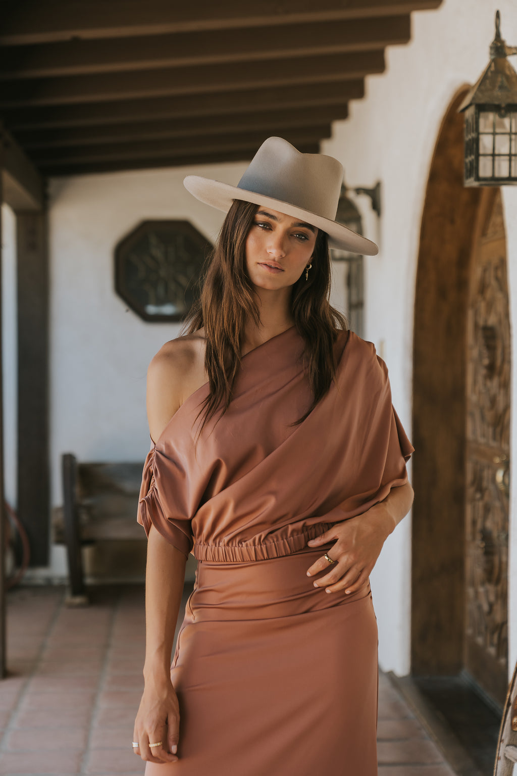 Yani Bubble Top in Mauve