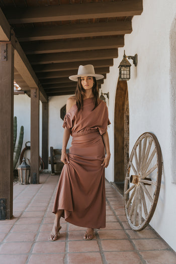 Yani Bubble Top in Mauve